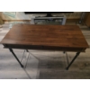 Image 2 : Pretty Wood And Metal Hall Table 43"x30" 
