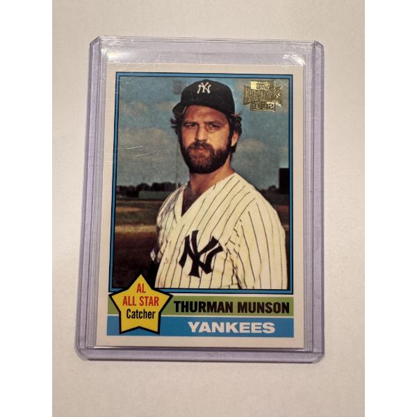 1977 Topps Throwback Thurman Munson Baseball Card - High Grade - Mint Condition