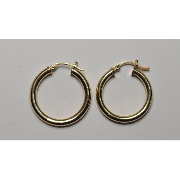 Set Of 14K Yellow Gold Huggie Hoop Earrings - Weight: 2.2g