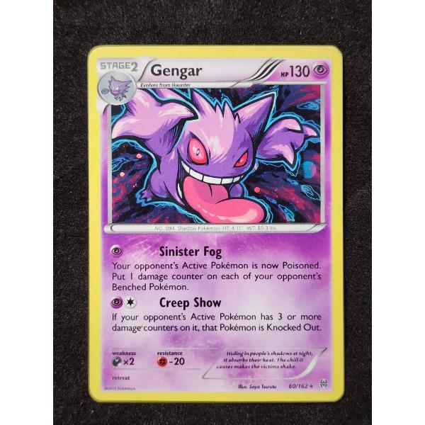 Gengar 60/162 Holo Rare Vintage Pokemon Trading Card