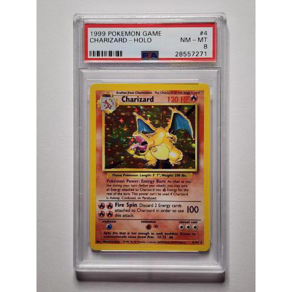 *RARE OPPORTUNITY* CHARIZARD 4/102 BASE SET HOLO RARE PSA 8 Graded Near Mint Pokemon Trading Card