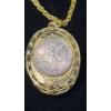 Image 3 : 1944 1/20 Oz Plata Pura Mexican .999 Silver Libertad Coin Necklace Locket With Mustard Seed 