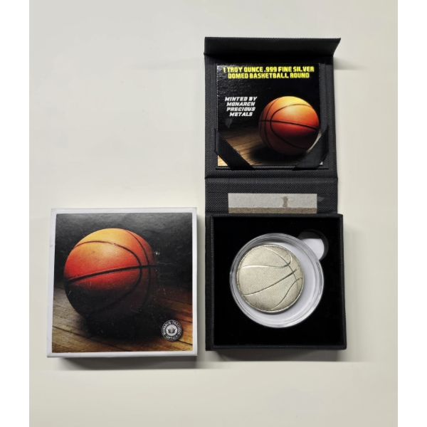 .999 Fine Silver Basketball Hall of Fame Uncirculated Silver Dollar