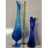 Image 5 : Excellent Condition Highly Collectable Gorgeous Vintage Cobalt & Colonial Blue Swung Vases