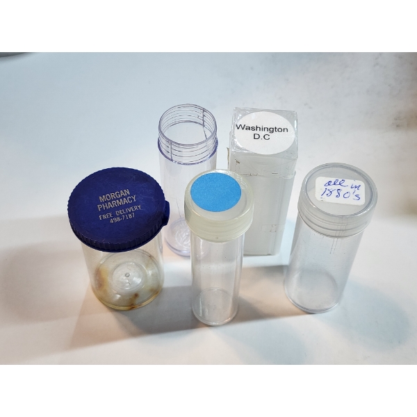 (5) Plastic Coin Storage Tubes