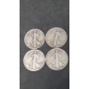 Image 1 : 1934, 1936, 1942, 1945  90% Silver Walking Liberty Half Dollars - Face Value: $2.00