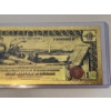Image 6 : U.S. One Silver Dollar Gold Foil .99999999 - 24K Note In Protective Holder - Mint Condition