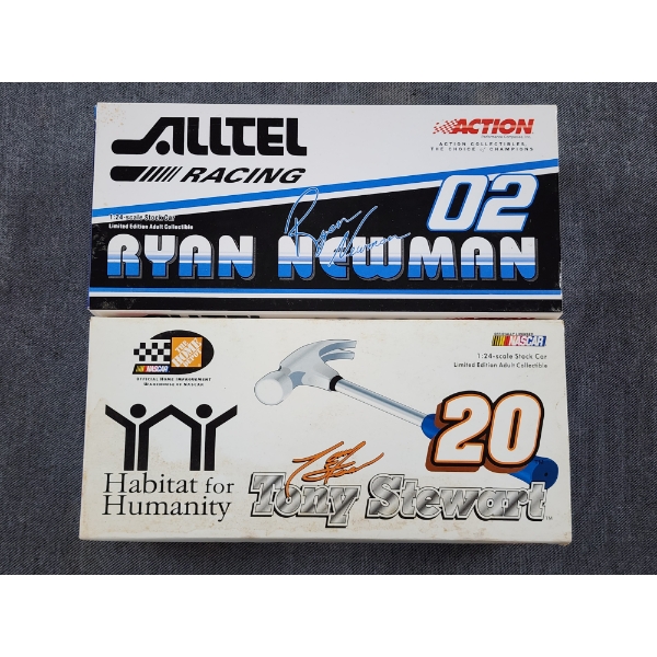 Two Officially Licensed Limited Edition NASCAR ~ 1:24 Scale Stock Cars ~ Ryan Newman & Tony Stewart!