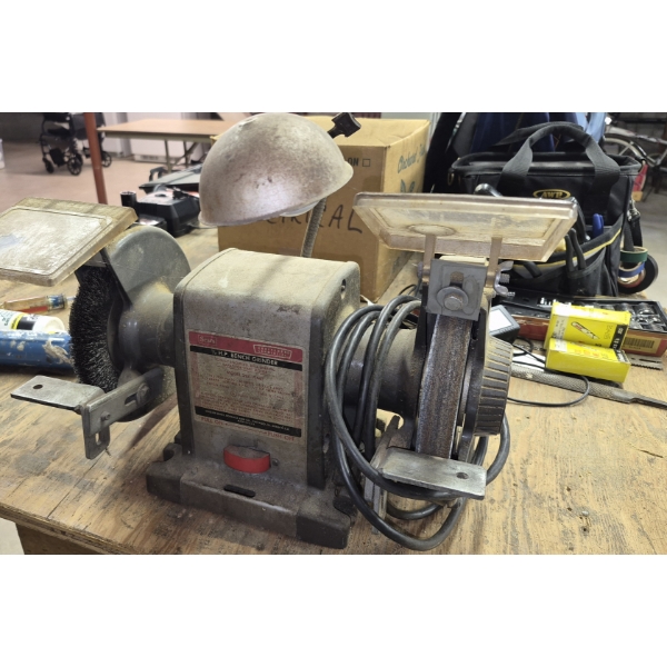 Louisville Home Pickup -  Craftsman Dual Bench Grinder As Shown - Fully Working