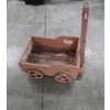 Image 3 : Vintage Vase Collection And Handmade Wood 23''x14'' Decorative Wagon 