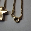 Image 3 : 14K Gold 16.5" Chain Necklace with 14K Gold Cross Pendant Total Weight: 12.0g