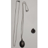 Image 1 : Sterling Silver Siam Pendant On 15" Necklace, Enamel Sombrero Charm & 14" Necklace-Total Weight 6.3g
