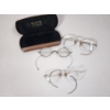 Image 1 : 3 Pairs of Antique Spectacles with Case, Including Gold-Filled