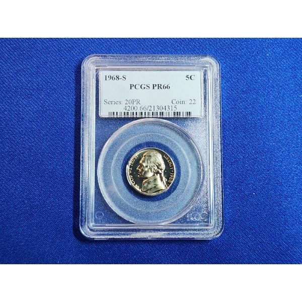 1968-S Jefferson Nickel PCGS PR66 