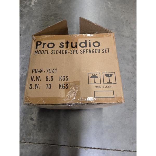 New! Pro Studio 3 Piece S104CR Satellite Speaker Set 