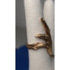 Image 4 : (2) 14K Gold Rings - Heavy Vintage Figural Hand Ring & Simple Band - Total Weight: 11.1g