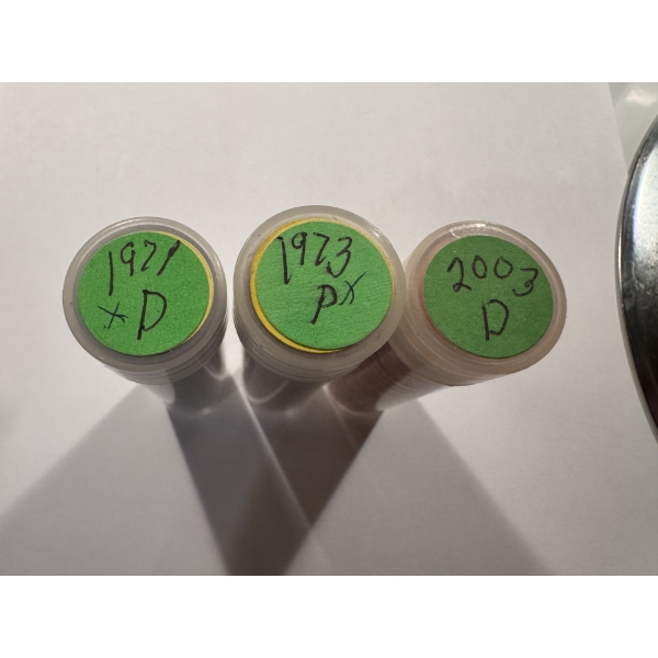 1971-D, 1973-P & 2003-D Rolls of United States Lincoln Pennies - Mint Condition