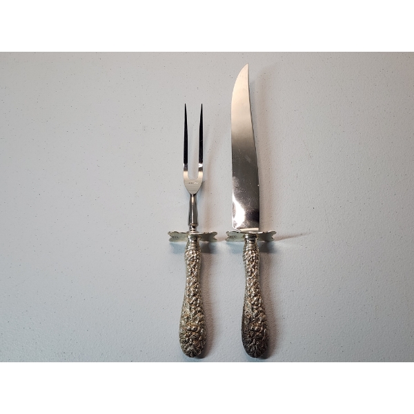 Steiff "Rose" Sterling Silver Carving Set TW: 285.1g