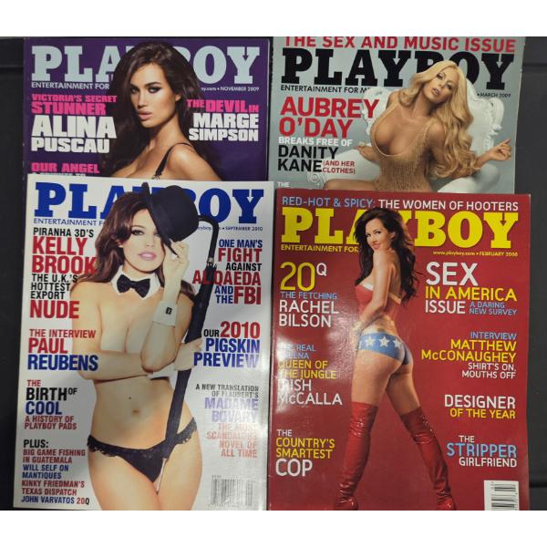 Four Excellent Condition Playboy Magazine Collectors Issues Featuring Aubrey O'Day & The Women Of Ho