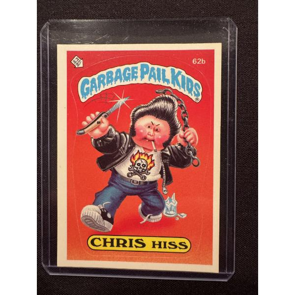 Rare 1985 Topps Chris Hiss Garbage Pail Kids #62B Trading Card - Mint Condition - Low Number