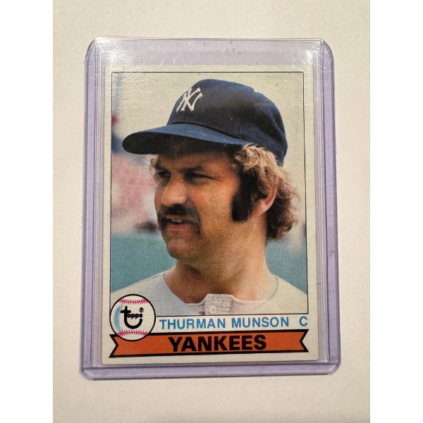 1979 Topps Thurman Munson Baseball Card In Protective Holder - Exceptional Card