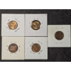 Image 2 : (4) Wheat Pennies (1953S, 1919S, 1958, 1956D) & (1) 1961 Proof Penny - $0.05 FV