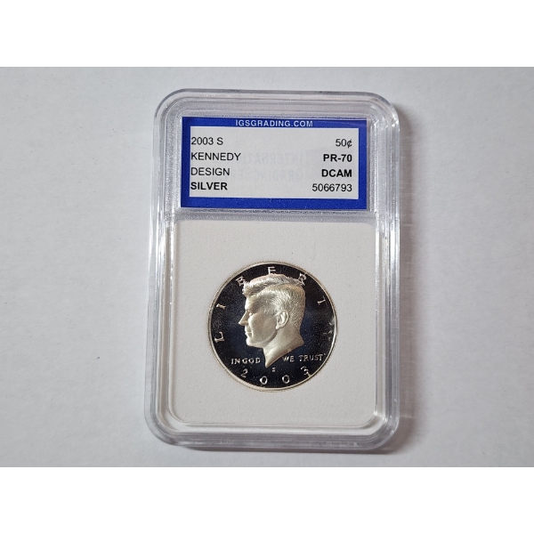 2003-S Kennedy Silver Half Dollar IGS PR-70 DCAM