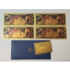 Image 5 : x4 Assorted WWE Legends $100 999999 24K Gold Foil Banknotes Set w/ CoA