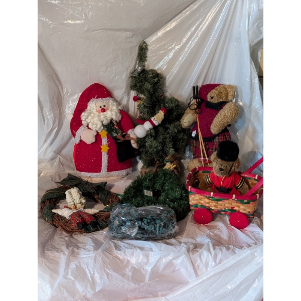 New Holiday Decorations Including Lights, Greenery, Wind-up Bear, Small Tree & More