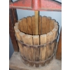Image 2 : Antique Fruit / Wine Press 22 x 13 Overall - 9 x 9 Hopper - Fully Functional In Exc Cond