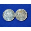 Image 2 : 1961 & 1962 Canadian Voyager 80% Silver Dollars 