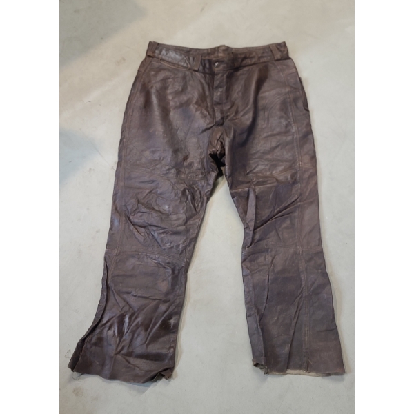 Men's Harley Davidson Brown Leather Pants - Size 42