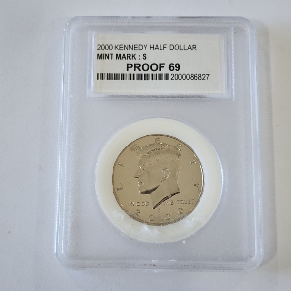 90% Silver U.S. 2000-S Kennedy Half Dollar Graded by PCC PROOF 69