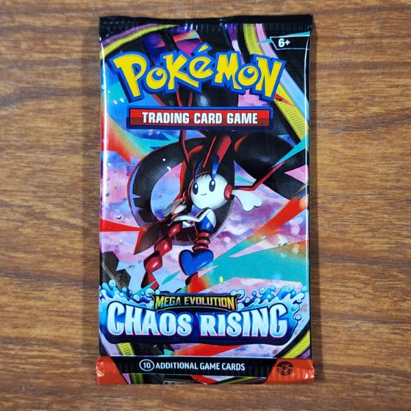 SEALED Pokemon Mega Evolutions Chaos Rising 10 Card Booster Pack ~ Guaranteed Rare in Each Pack! 