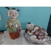 Image 1 : 2 Pc Chinese Porcelain Figures As Shown - Excellent 13" Tall