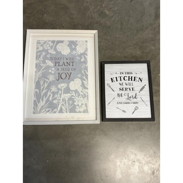 Frames - Today I will Plant a Seed of JOY - In this Kitchen we will serve the Lord and good food