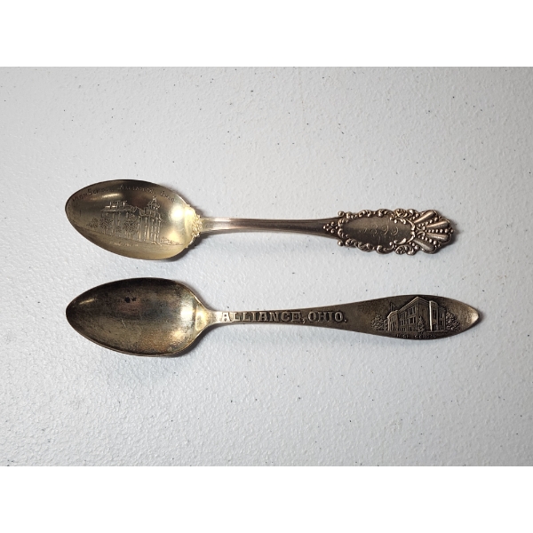 x2 Alliance Ohio High School Collectible Souvenir Spoons TW: 35.8g