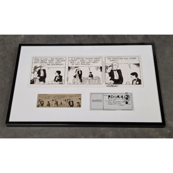 One Of A Kind! Professionally Framed & Artist Signed 22.5''x14.2'' Funky Winkerbean Comic