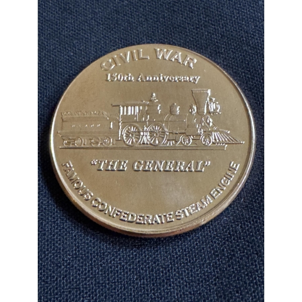 Rare Civil War The General Famous Confederate Steam Engine - .999 Fine Copper Troy Ounce - Mint