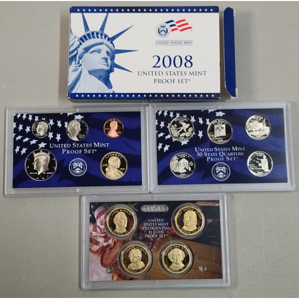 2008 United States Mint Proof 14-Coin Set In Original Packaging
