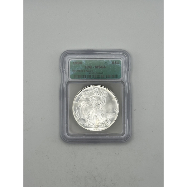 ICG MS64 1994 Silver American Eagle