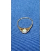 Image 7 : 14K Gold Opal Ring With Diamonds - Size: 5 - Weight: 1.4g