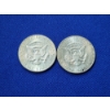 Image 2 : x2 40% Silver Kennedy Half Dollars: 1969 & 1968 Face Value: $1.00