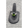 Image 1 : White Gold Ring With Beautiful Green Stone Believed To Be 10K Gold - 4.3 Grams