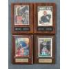 Image 1 : Four Assorted Michael Jordan Trading Cards Mounted To Hangable Wooden Displays