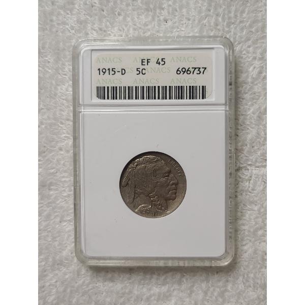 ANACS EF 45 Graded 1915-D Buffalo Nickel 