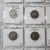Image 4 : Binder Page of Assorted Years Canadian Coins: 5 Cents and Large Cents 