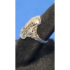 Image 3 : 18K White Gold Vintage Art Deco Filigree Ring With Some Diamonds - Size 4 - Weight: 2.5g