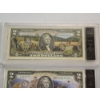 Image 3 : Lot of 5 Colorized U.S. Uncirculated $2 National Parks & Statehood Bills 