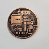 Image 2 : Colorized Bitcoin Design 1 AVDP oz .999 Fine Copper Round